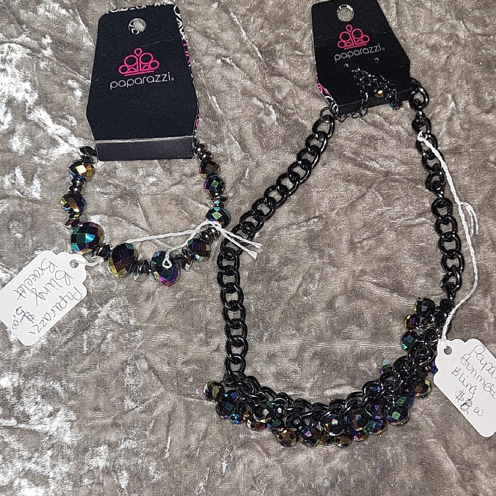 Paparazzi Black Necklace with Multicolor Beads